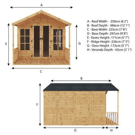 Mercia Summerhouse Mercia 12 x 8 Wessex Summerhouse – Shiplap, Dip Treated Mercia 12 x 8 Wessex Summerhouse – Shiplap, Dip Treated