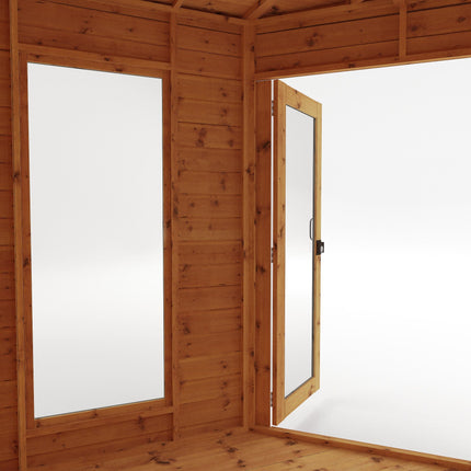 Mercia Summerhouse Mercia 12x8 Wooden Corner Summerhouse with Side Shed