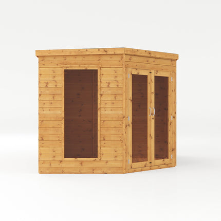 Mercia Summerhouse Mercia 12x8 Wooden Corner Summerhouse with Side Shed