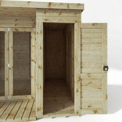 Mercia Summerhouses Mercia 10 x 8 Premium Garden Room Summerhouse With Side Shed Mercia 10 x 8 Premium Garden Room Summerhouse With Side Shed