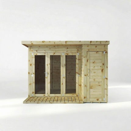 Mercia Summerhouses Mercia 10 x 8 Premium Garden Room Summerhouse With Side Shed Mercia 10 x 8 Premium Garden Room Summerhouse With Side Shed