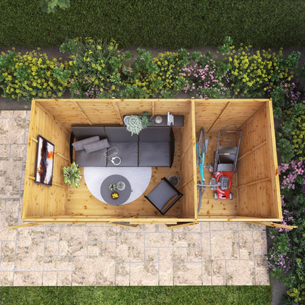 Mercia Summerhouses Mercia 12 x 6 Maine Pent Summerhouse With Side Shed Mercia 12 x 6 Maine Pent Summerhouse With Side Shed