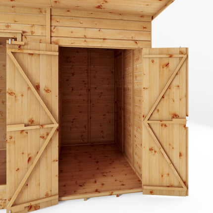 Mercia Summerhouses Mercia 12 x 6 Maine Pent Summerhouse With Side Shed Mercia 12 x 6 Maine Pent Summerhouse With Side Shed