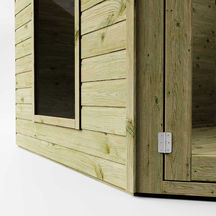 Mercia Summerhouses Mercia 12x8 Premium Corner Summerhouse with Side Shed Mercia 12x8 Premium Corner Summerhouse with Side Shed