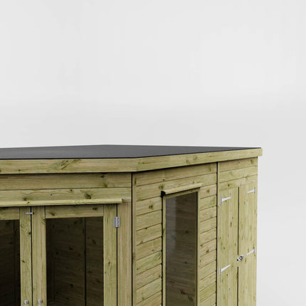 Mercia Summerhouses Mercia 12x8 Premium Corner Summerhouse with Side Shed Mercia 12x8 Premium Corner Summerhouse with Side Shed