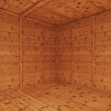 Mercia Summerhouses Mercia 13 x 9 Premium Corner Summerhouse With Side Shed Mercia 13 x 9 Premium Corner Summerhouse With Side Shed