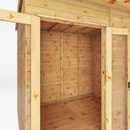 Mercia Summerhouses Mercia 16 x 6 Maine Pent Summerhouse With Patio Area Mercia 16 x 6 Maine Pent Summerhouse With Patio Area