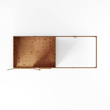 Mercia Summerhouses Mercia 16 x 6 Maine Pent Summerhouse With Patio Area Mercia 16 x 6 Maine Pent Summerhouse With Patio Area