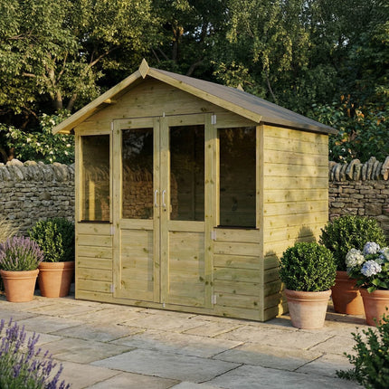 Mercia Summerhouses Mercia 7 x 5 Traditional Double Door Summerhouse Mercia 7 x 5 Traditional Double Door Summerhouse