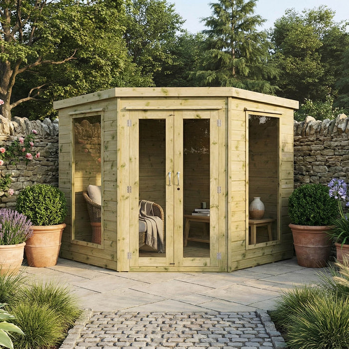 Mercia Summerhouses Mercia 7x7 Premium Corner Summerhouse Mercia 7x7 Premium Corner Summerhouse