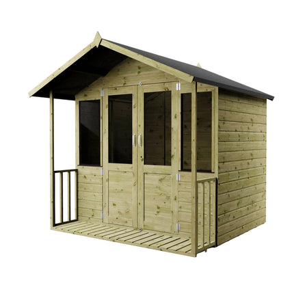 Mercia Summerhouses Mercia 7x7 Wooden Summerhouse with Veranda | Garden Room Mercia 7x7 Wooden Summerhouse with Veranda | Garden Room