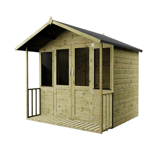 Mercia Summerhouses Mercia 7x7 Wooden Summerhouse with Veranda | Garden Room Mercia 7x7 Wooden Summerhouse with Veranda | Garden Room