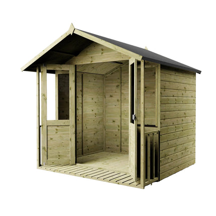 Mercia Summerhouses Mercia 7x7 Wooden Summerhouse with Veranda | Garden Room Mercia 7x7 Wooden Summerhouse with Veranda | Garden Room