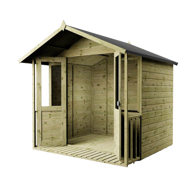 Mercia Summerhouses Mercia 7x7 Wooden Summerhouse with Veranda | Garden Room Mercia 7x7 Wooden Summerhouse with Veranda | Garden Room