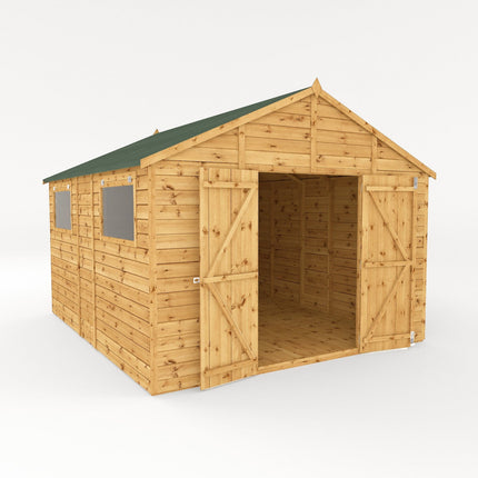 Mercia Wooden Shed Mercia 12x10 Premium Shiplap Apex Workshop