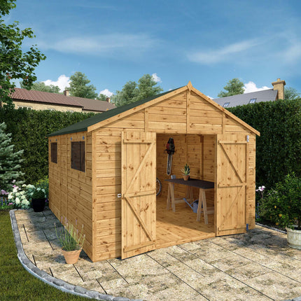 Mercia Wooden Shed Mercia 12x10 Premium Shiplap Apex Workshop