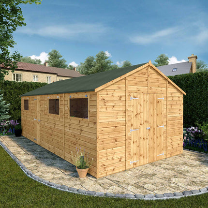 Mercia Wooden Shed Mercia 20 x 10 Premium Shiplap Apex Workshop