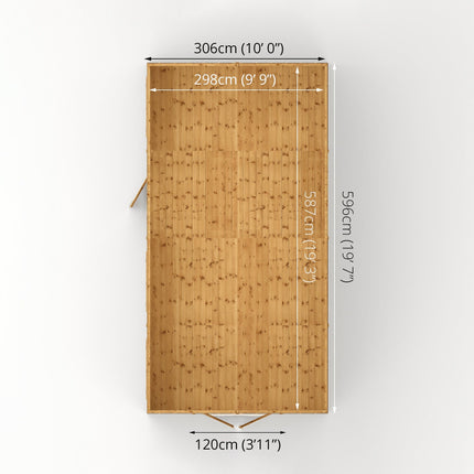 Mercia Wooden Shed Mercia 20 x 10 Premium Shiplap Apex Workshop