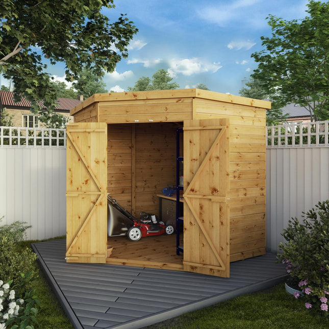 Mercia Wooden Shed Mercia 7x7 Shiplap Corner Wooden Shed