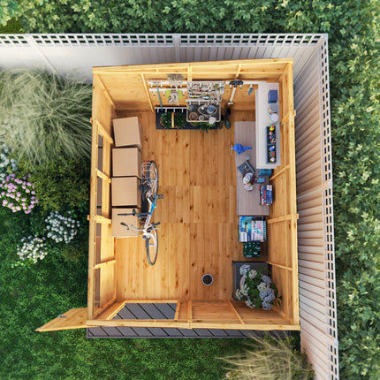 Mercia Wooden Sheds Mercia 10 x 8 Premium Woodsman Shiplap Pent Shed - Glass Mercia 10 x 8 Premium Woodsman Shiplap Pent Shed - Glass