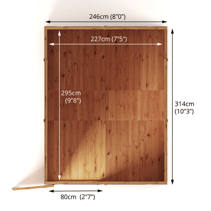 Mercia Wooden Sheds Mercia 10 x 8 Woodsman Shiplap Pent Shed - Styrene Mercia 10 x 8 Woodsman Shiplap Pent Shed - Styrene