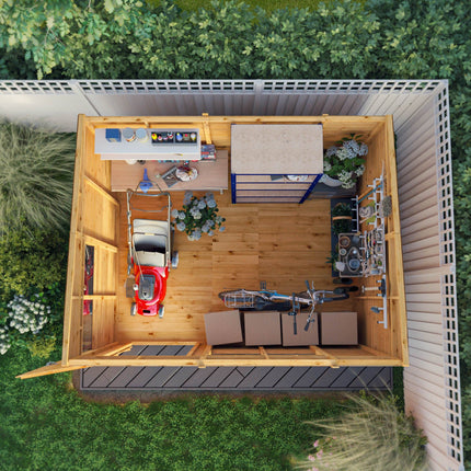 Mercia Wooden Sheds Mercia 10 x 8 Woodsman Shiplap Pent Shed - Styrene Mercia 10 x 8 Woodsman Shiplap Pent Shed - Styrene