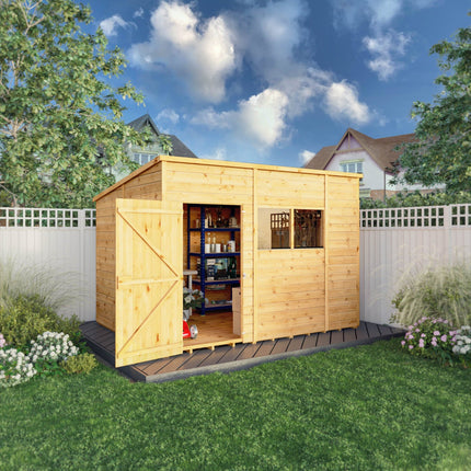 Mercia Wooden Sheds Mercia 10 x 8 Woodsman Shiplap Pent Shed - Styrene Mercia 10 x 8 Woodsman Shiplap Pent Shed - Styrene