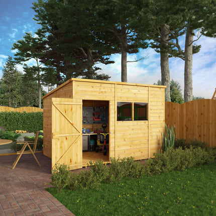 Mercia Wooden Sheds Mercia 10 x 8 Woodsman Shiplap Pent Shed - Styrene Mercia 10 x 8 Woodsman Shiplap Pent Shed - Styrene