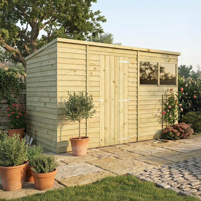 Mercia Wooden Sheds Mercia 10x6 Overlap Pent Shed Mercia 10x6 Overlap Pent Shed