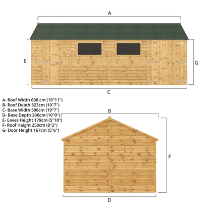 Mercia Wooden Sheds Mercia 20 x 10 Premium Shiplap Reverse Apex Workshop Mercia 20 x 10 Premium Shiplap Reverse Apex Workshop
