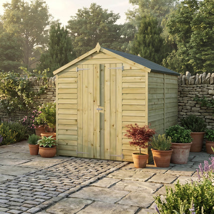 Mercia Wooden Sheds Mercia 8 x 6 Overlap Apex - Double Door Mercia 8 x 6 Overlap Apex - Double Door