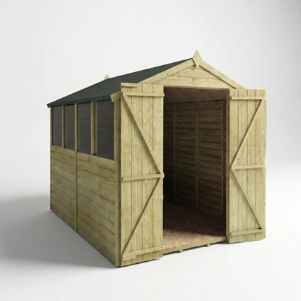 Mercia Wooden Sheds Mercia 8 x 6 Overlap Apex - Double Door Mercia 8 x 6 Overlap Apex - Double Door
