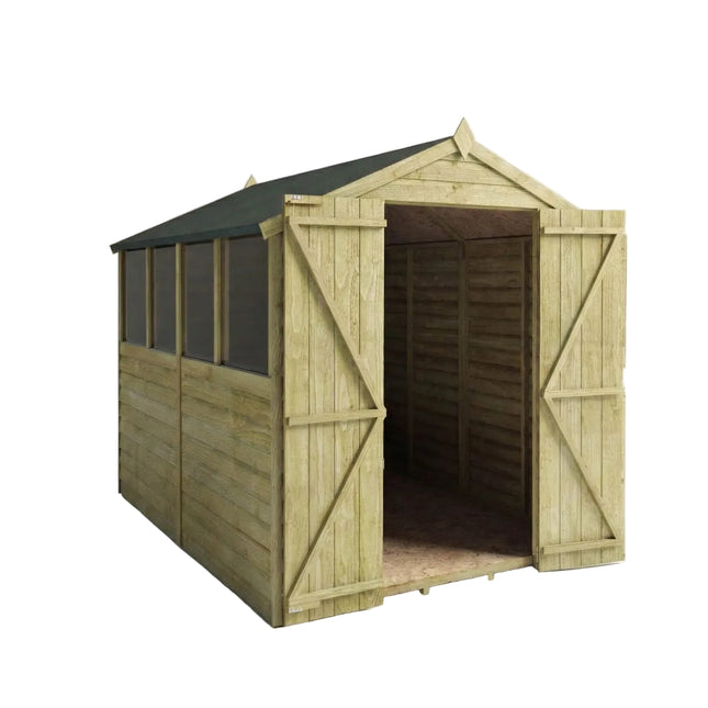 Mercia Wooden Sheds Mercia 8 x 6 Overlap Apex - Double Door Mercia 8 x 6 Overlap Apex - Double Door