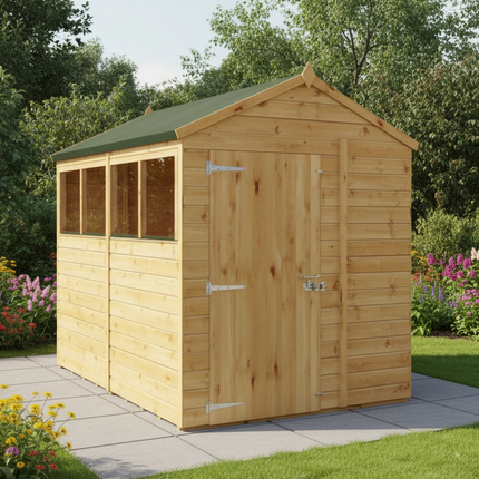 Mercia Wooden Sheds Mercia 8 x 6 Woodsman Shiplap Apex - Glass Mercia 8 x 6 Woodsman Shiplap Apex - Glass