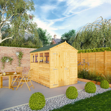 Mercia Wooden Sheds Mercia 8 x 6 Woodsman Shiplap Apex - Glass Mercia 8 x 6 Woodsman Shiplap Apex - Glass