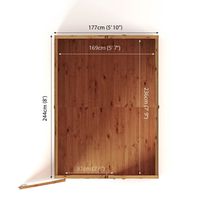 Mercia Wooden Sheds Mercia 8 x 6 Woodsman Shiplap Apex - Glass Mercia 8 x 6 Woodsman Shiplap Apex - Glass