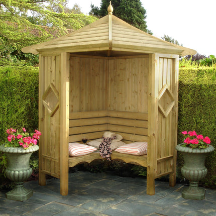 Shire Arbours Shire Pressure Treated Corner Arbour Shire Pressure Treated Corner Arbour