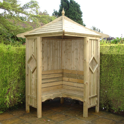Shire Arbours Shire Pressure Treated Corner Arbour Shire Pressure Treated Corner Arbour