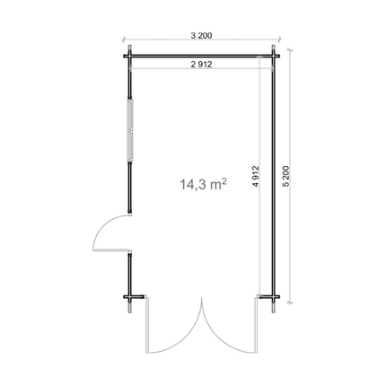 Shire Garage Shire Garage 10 x 17 Apex Log Cabin 44mm Shire Garage 10 x 17 Apex Log Cabin 44mm