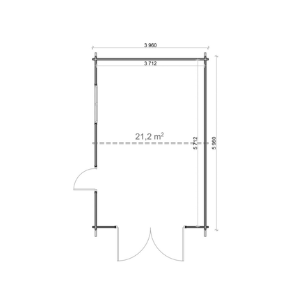 Shire Garage Shire Garage 12 x 18 Apex Log Cabin 44mm Shire Garage 12 x 18 Apex Log Cabin 44mm