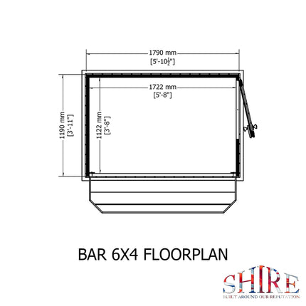 Shire Garden Bar Shire 6x4 Apex Garden Bar