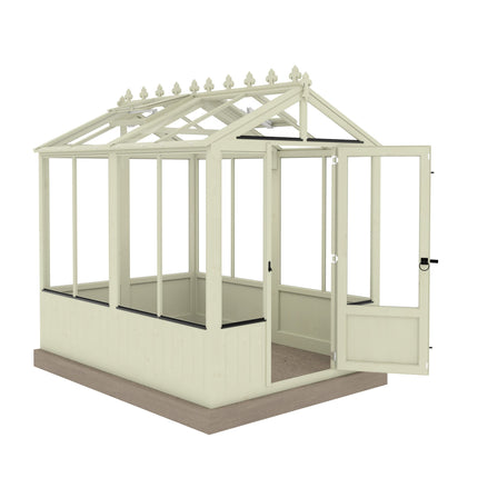 Shire Greenhouse Green / No Installation Shire Holkham 6 x 8 Wooden Greenhouse HOLK0806DSL-P10 Shire Holkham 6 x 8 Wooden Greenhouse 5060370111251