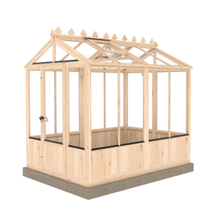 Shire Greenhouse No Paint / No Installation Shire Holkham 6 x 8 Wooden Greenhouse HOLK0806DSL-1AA Shire Holkham 6 x 8 Wooden Greenhouse 5060370111251