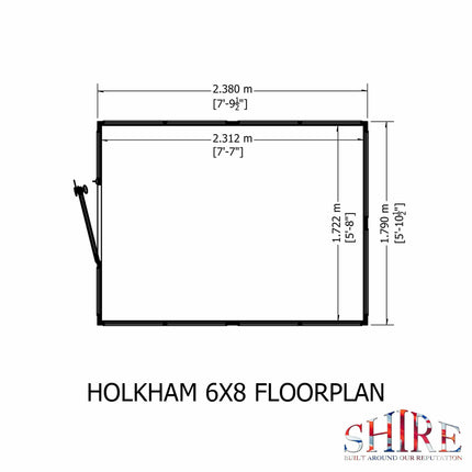 Shire Greenhouse Shire Holkham 6 x 8 Wooden Greenhouse Shire Holkham 6 x 8 Wooden Greenhouse