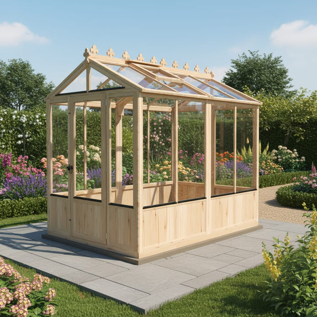 Shire Greenhouses Shire Holkham 6 x 8 Wooden Greenhouse Shire Holkham 6 x 8 Wooden Greenhouse