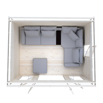 Shire Log Cabin Shire Emneth 10 x 13 Pent Log Cabin in 19mm Logs Shire Emneth 10 x 13 Pent Log Cabin in 19mm Logs