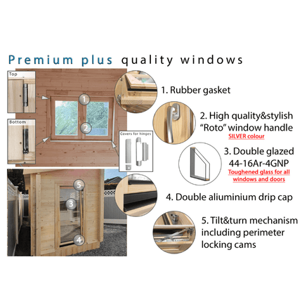 Shire Log Cabin Shire Nuuk 16 x 13 44mm Log Cabin Shire Nuuk 16 x 13 44mm Log Cabin