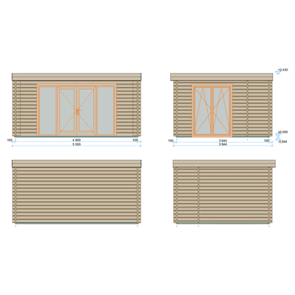 Shire Log Cabin Shire Nuuk 16 x 13 44mm Log Cabin Shire Nuuk 16 x 13 44mm Log Cabin