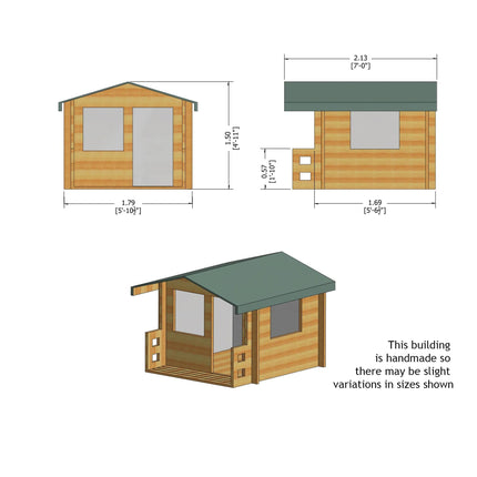 Shire Playhouse Shire Salcey 6x7 Mini Log Cabin Playhouse