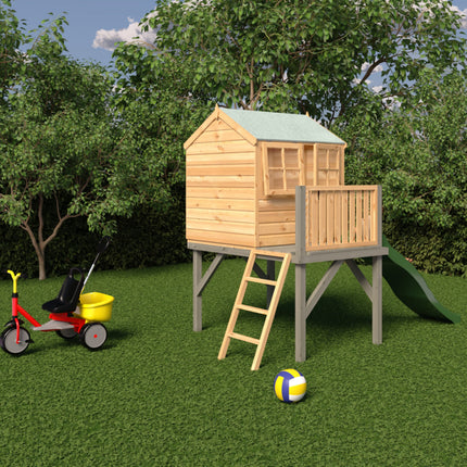 Shire Playhouses Shire 6 x 4 Bunny Playhouse with Platform & Slide Shire 6 x 4 Bunny Playhouse with Platform & Slide